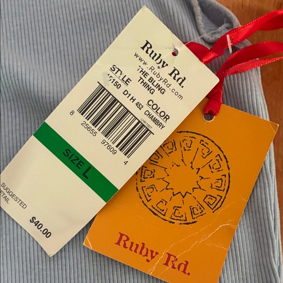 Ruby Rd. Blue Embellished Tank Top - Picture 3 of 8